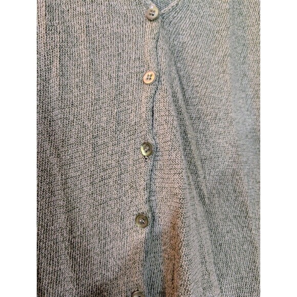EILEEN FISHER Woman 2X Oversized Knit Cardigan Sweater Olive Green Linen Luxury - Picture 10 of 10